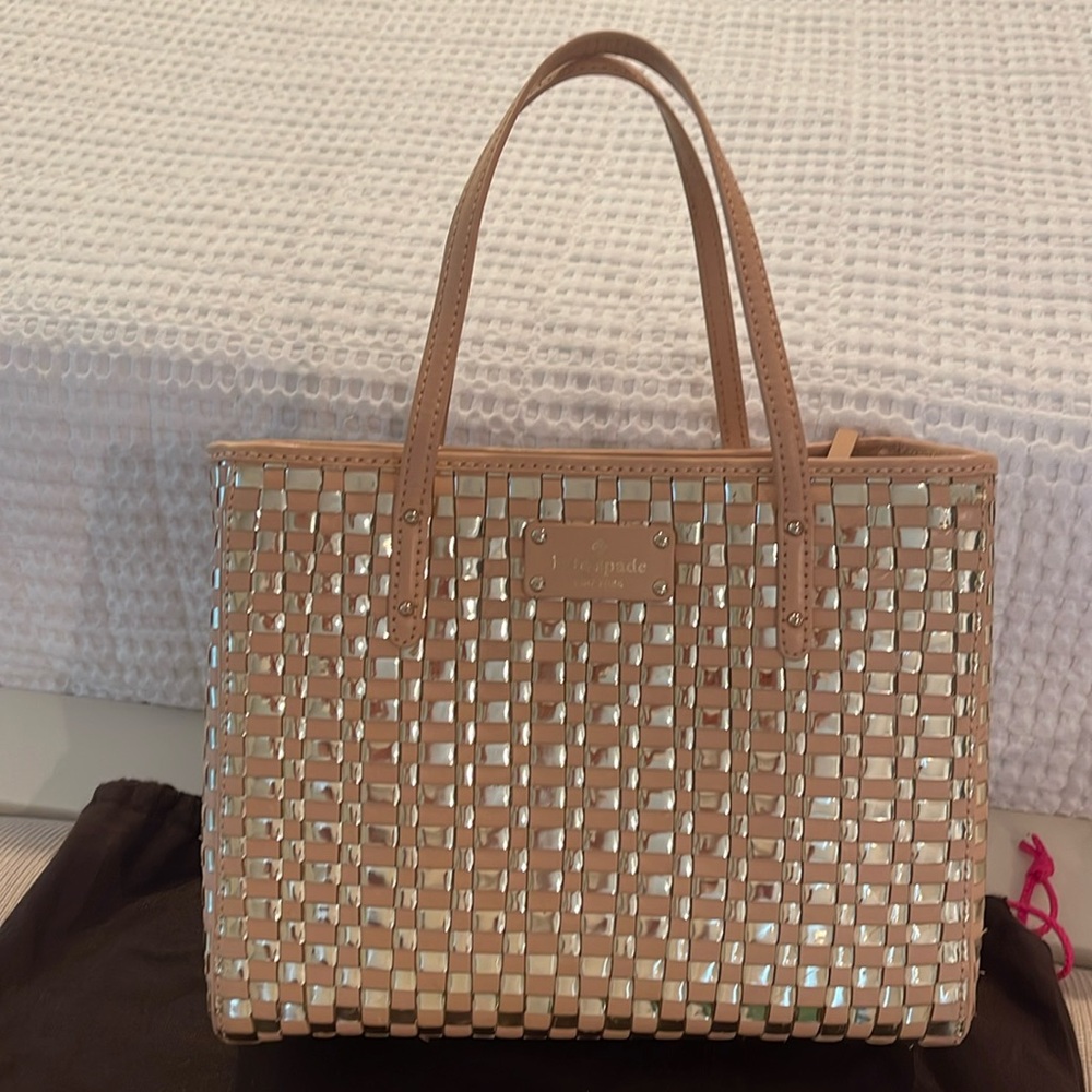 Kate Spade Tan and gold Modern Tote